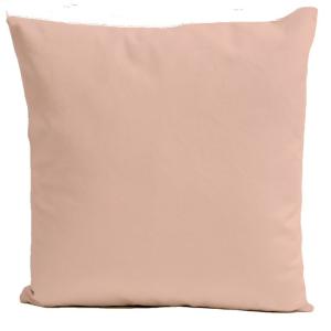 Coussin uni velours rose poudré 40x40cm