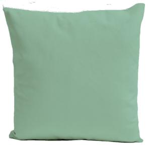 Coussin uni velours vert pâle  40x40cm