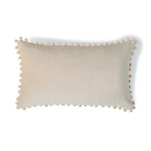 Coussin velours de coton nude 50x30