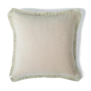 Coussin velours de coton nude 50x50