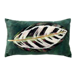 Coussin Vert 30x50 cm Fleuri