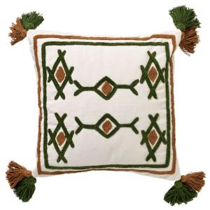 Coussin Vert 45x45 cm Aztèque