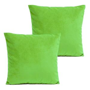 Coussins uni  lot de 2 velours vert 40x40cm