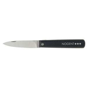 Couteau pliant Le   lame crantée 8 cm  noir en inox