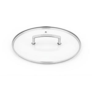 Couvercle 28cm en verre et en aluminium