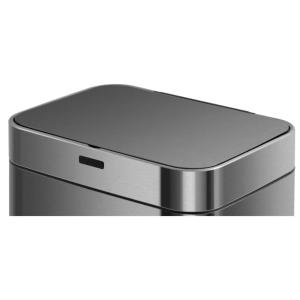 Couvercle de poubelle automatique Plastique Argent 42cm