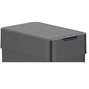 Couvercle de Poubelle de cuisine automatique acier Inox Noir