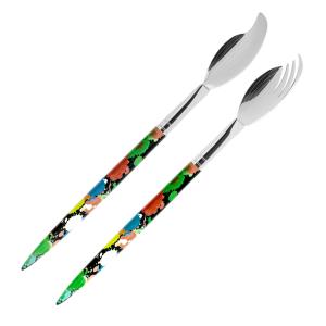 Couverts à salade  Noir acier inoxydable 33 x 0 x 6 cm