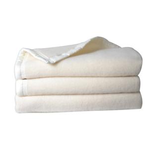 Couverture double face en 100% laine naturel 240 x 220