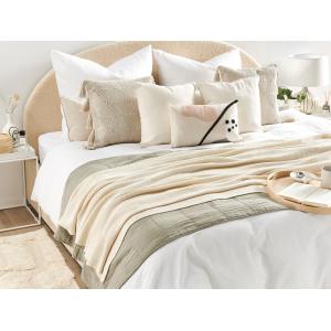Couverture en coton beige 180x130cm