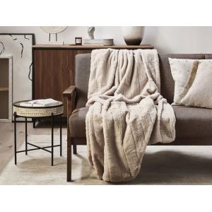 Couverture en tissu beige 200x150cm
