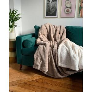 Couverture ''Lapin'' Cocoon Beige Taupe 220x240