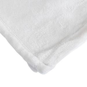 Couverture plaid blanche en polaire lisse 180x220 cm