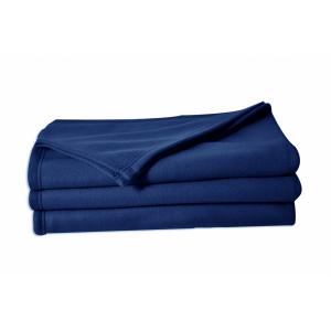 Couverture plaid polaire 320gr en polyester bleu marine 180…