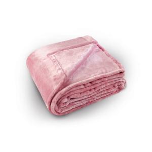 Couverture polaire unie pilonga" polyester rose clair 240x2…