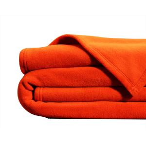 Couverture tempérée 220x240 orange cuivré en polyester