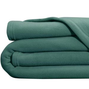 Couverture tempérée en polyester vert eucalyptus 180x220cm