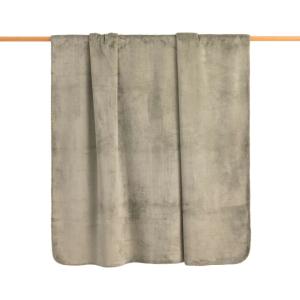 Couverture unie réversible en polaire Army Green 150X200