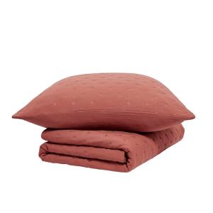 Couvre lit boutis  220x240 cm Rouge brique