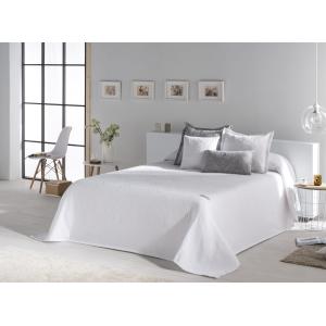 Couvre lit en coton blanc 230x270