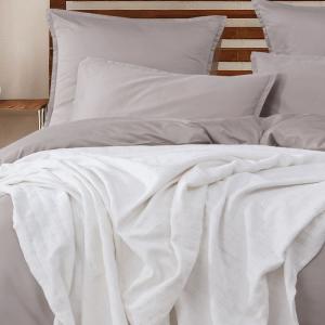 Couvrelit en coton  ecru 240x260 cm