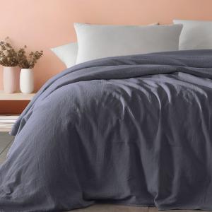 Couvrelit gaze de coton  ardoise 240x260 cm