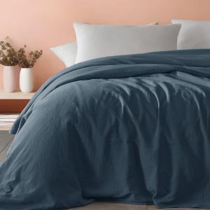 Couvrelit gaze de coton  indigo 240x260 cm