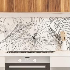 Crédence adhésive en aluminium cuisine - 2x(120x50cm) - Noi…