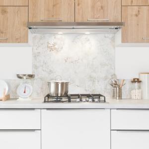 Crédence cuisine en aluminium - 200 x 20 cm - Beige