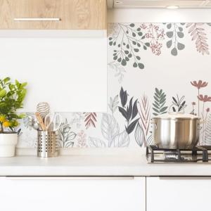 Crédence cuisine en aluminium - 200 x 20 cm - Marron