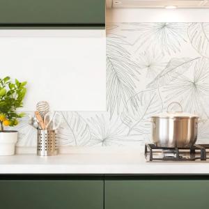 Crédence cuisine en aluminium - 200 x 20 cm - Vert