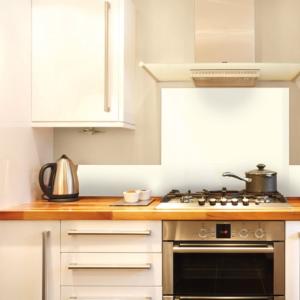 Crédence cuisine en aluminium - 200x20 cm - Blanc