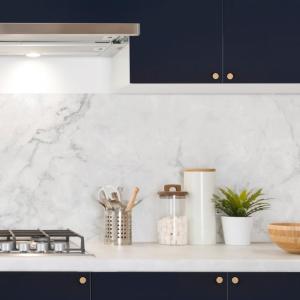 Crédence cuisine en aluminium - 240 x 50 cm - Blanc