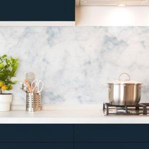 Crédence cuisine en aluminium - 240 x 50 cm - Bleu