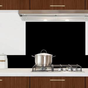 Crédence cuisine en aluminium - 300x20 cm - Noir