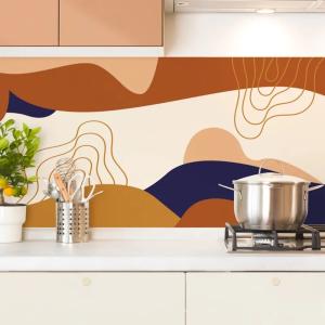 Crédence cuisine en aluminium - 360 x 50 cm - Orange