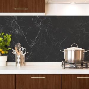 Crédence cuisine en aluminium - 360x50 cm - Gris