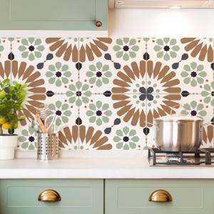 Crédence cuisine en aluminium - 360x50 cm - Vert