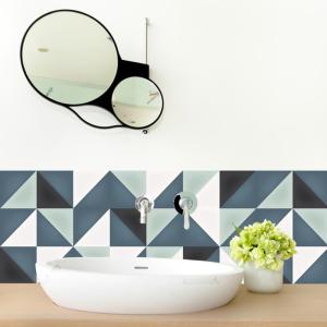 Crédences de salle de bain 140x30 cm (en 2 bandeaux) - PVC…