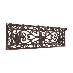 Crochets muraux outils jardin fonte marron