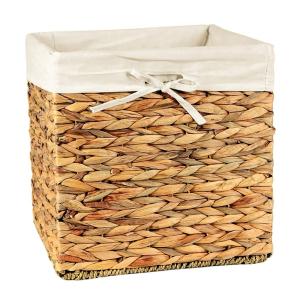 Cube de rangement en jacinthe d'eau - 32x32x32/33cm