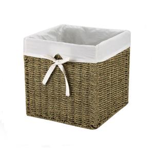 Cube de rangement en jonc de mer 28x28x28cm