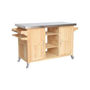 Cuisine extérieure 130 cm en bois, naturel