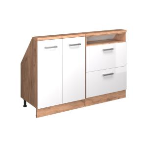Dachschrägenschrank Lot de 2 Blanc campagnard 120x81,6cm