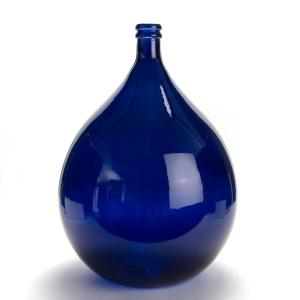 Dame Jeanne 34 L  bleu en verre