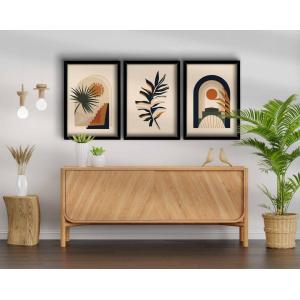 De 3 tableaux décoratifs avec cadres blanc némésis l38xh53c…
