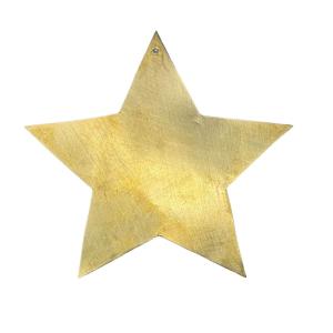 Déco étoile plate en laiton métal doré 0.2 x 10