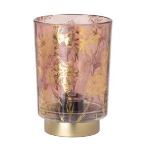 Déco lumineuse en verre et métal doré