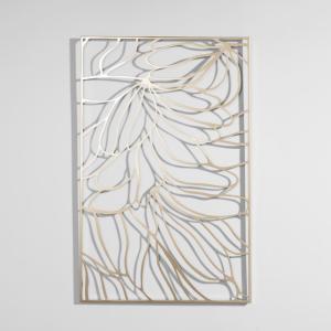 Déco murale en acier doré 45x70