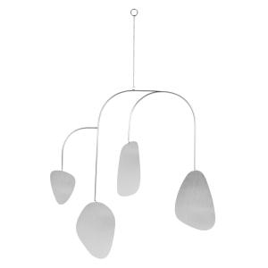 Déco murale en acier gris 62x58